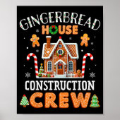Gingerbread House Construction Crew Kids Men Women Poster (Voorkant)