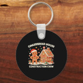 Gingerbread House Construction Crew Kids Men Women Sleutelhanger (Voorkant)