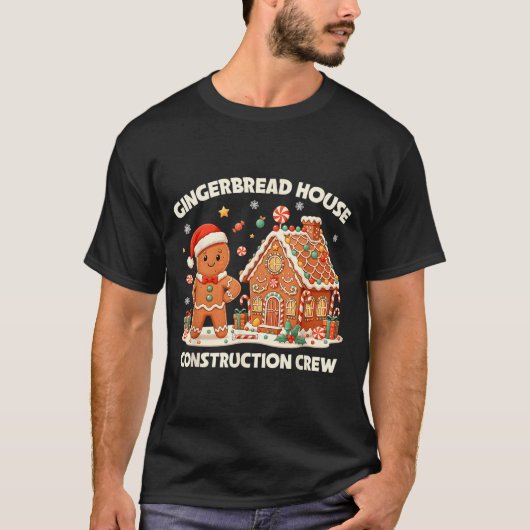 Gingerbread House Construction Crew Kids Men Women T-shirt (Voorkant)