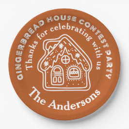Gingerbread House Contest Party Bedankt Papieren Bordje