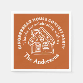 Gingerbread House Contest Party Bedankt Servet