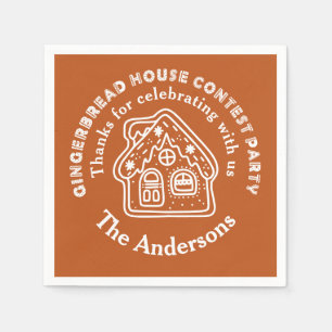 Gingerbread House Contest Party Bedankt Servet