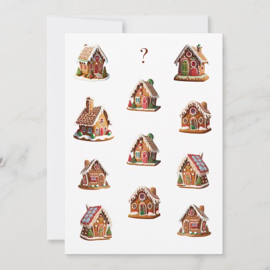 Gingerbread House Contest Party Uitnodiging (Achterkant)