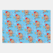 Gingerbread House Cookie Sneeuwvlok Vrolijk Kerstf Inpakpapier Vel (Voorkant)