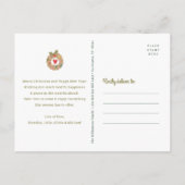 Gingerbread House Cookie Zoete Wensen Groen Rustie Feestdagenkaart (Achterkant)