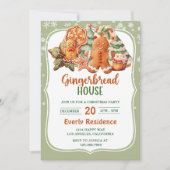 Gingerbread House Cookies Kerstfeest Kaart (Voorkant)