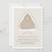 Gingerbread House Decorating Beige verjaardagsfees Kaart (Voorkant)
