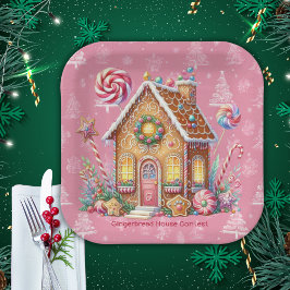 Gingerbread House Decorating Contest Papieren Bordje