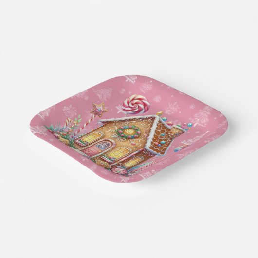 Gingerbread House Decorating Contest Papieren Bordje (Gebogen)