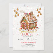 Gingerbread House Decorating Party Invitation  Kaart (Voorkant)