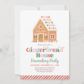 Gingerbread House Decorating Party Kaart (Voorkant)