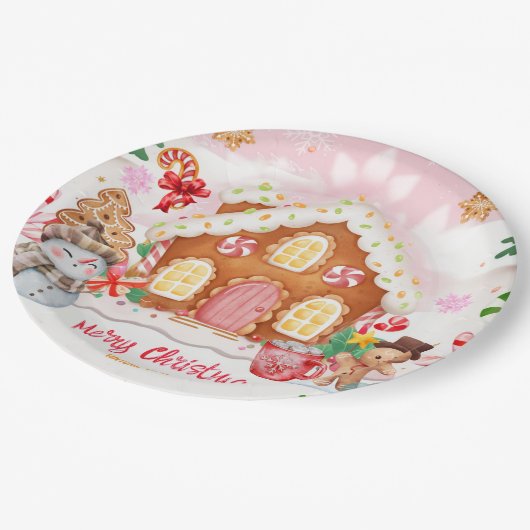 Gingerbread House Decorating Party Papieren Bordje (Gekanteld)