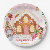 Gingerbread House Decorating Party Papieren Bordje (Voorkant)