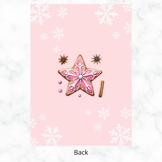 Gingerbread House Decorating Party Pink Kaart