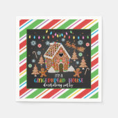 Gingerbread House Decorating Party Servet - Zwart (Voorkant)