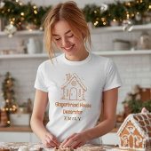 Gingerbread House Decorator Naam Kerstmis T-shirt