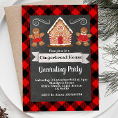 Gingerbread House decoreren feestuitnodiging Kaart