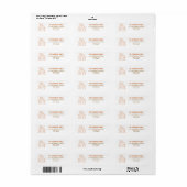 Gingerbread House Doodle Kerst Retouradres Etiket (Full Sheet)