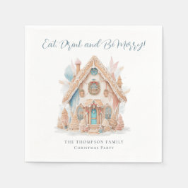 Gingerbread House Eat Drink Be Merry Christmas Servet