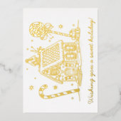 Gingerbread House | Eén foto Folie Feestdagenkaart (Voorkant)