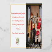 Gingerbread House | Eén foto Folie Feestdagenkaart (Achterkant)