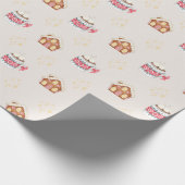 Gingerbread House en warme chocolademelk Kerstmis Cadeaupapier (Hoek)