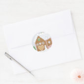 Gingerbread House Envelope Seals Ronde Sticker (Envelop)