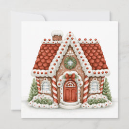 Gingerbread House Feestdagenkaart