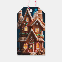 Gingerbread House Figuur Christmas Gift Label Cadeaulabel