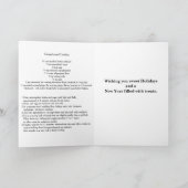 Gingerbread House Folded Holiday Card & Recipe Feestdagen Kaart (Binnen)