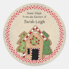 Gingerbread House Food Gift Sticker