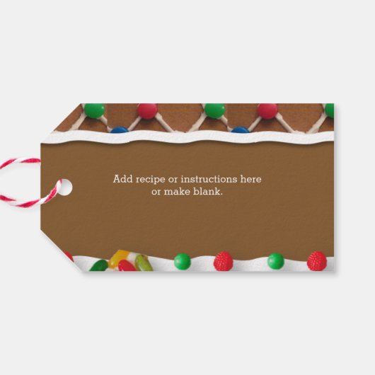 Gingerbread House Gepersonaliseerd cadeau Label Cadeaulabel (Achterkant Horizontaal)