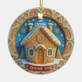 Gingerbread House Gepersonaliseerd Ornament (Voorkant)
