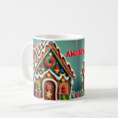 Gingerbread House Gepersonaliseerde Kinder warme c Koffiemok (Voorkant links)