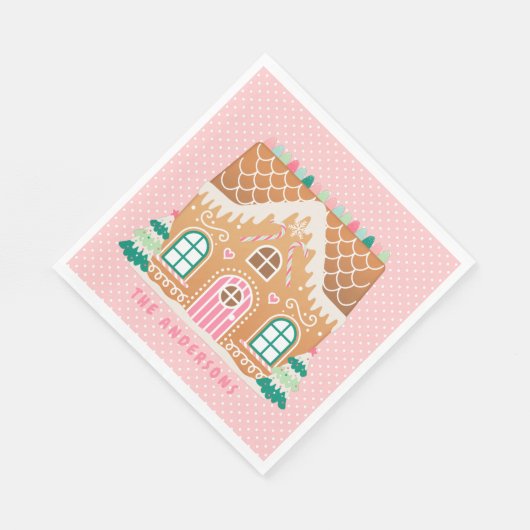 Gingerbread House | Gepersonaliseerde servetten (Hoek)