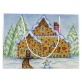Gingerbread House Gift Bag Large Cadeautasje (Achterkant)