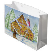 Gingerbread House Gift Bag Large Cadeautasje (Achterkant Gekanteld)
