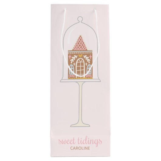 Gingerbread House Gift Bag Wijn Cadeautas (Achterkant)