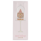 Gingerbread House Gift Bag Wijn Cadeautas (Voorkant)