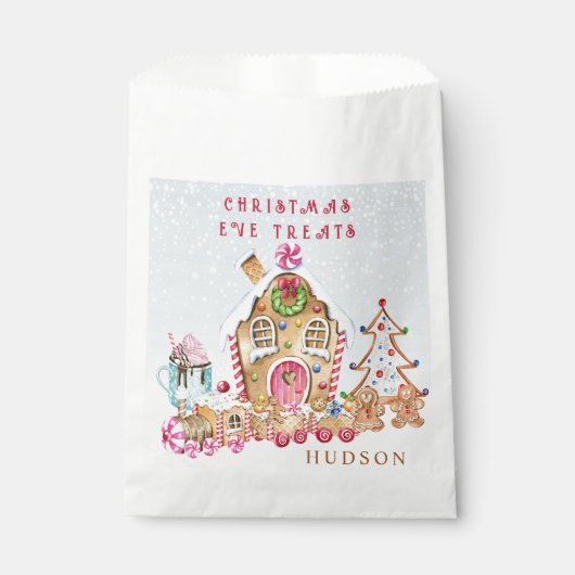 Gingerbread House Gingerbread Boy Girl Favoriete B Bedankzakje (Voorkant)