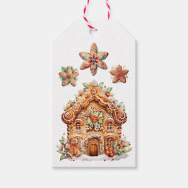 Gingerbread House Gingerbread Family Cadeaulabel