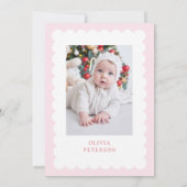 Gingerbread House Girl 1e verjaardagsfeest foto Kaart (Achterkant)