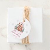 Gingerbread House Girl 1e verjaardagsfeestje Bedankjes Labels (In situ)