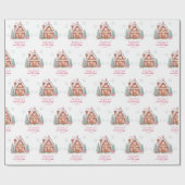 Gingerbread House Girl 1e verjaardagsfeestje Cadeaupapier (Vlak)