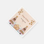 Gingerbread House Holiday Party Brown Servet (Hoek)