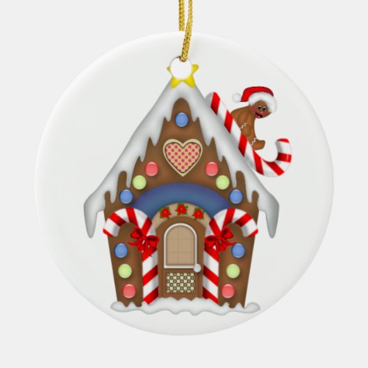 Gingerbread House  Keramisch Ornament (Voorkant)
