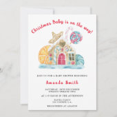 Gingerbread House Kerst Baby Shower Kaart (Voorkant)