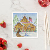 Gingerbread House Kerst Feest Vakantie Servetten (Insitu)