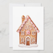 Gingerbread House Kerst Open Huis Kaart (Achterkant)