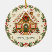 Gingerbread House Kerst Ornament (Voorkant)